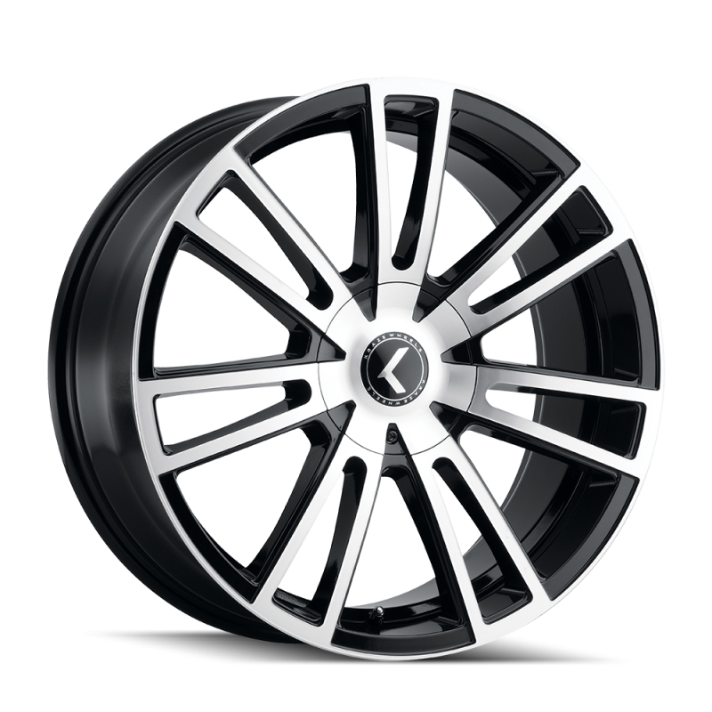 Kraze KR183 Spectra 22x8.5 / 5x114.3/120 BP / 38mm Offset / 74.1mm Hub Gloss Black Machined Wheel-Wheels - Cast-Grocery Getter Performance