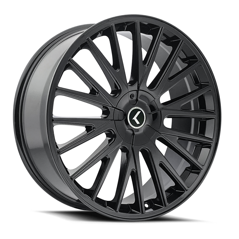 Kraze KR185 Double Down 17x8 / 5x112/120 BP / 38mm Offset / 74.1mm Hub Gloss Black Wheel-Wheels - Cast-Grocery Getter Performance