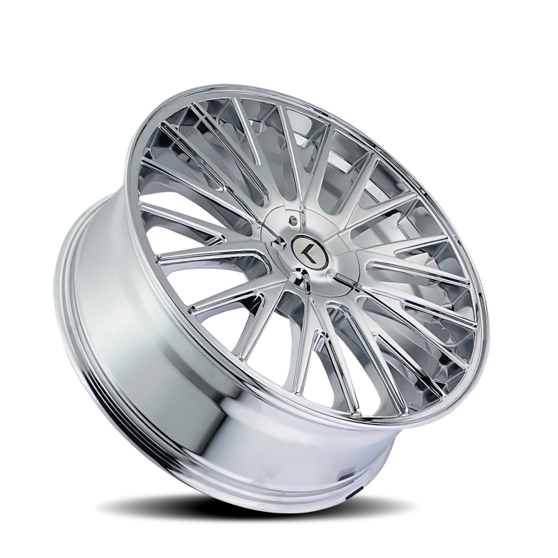 Kraze KR185 Double Down 20x8.5 / 5x112/120 BP / 38mm Offset / 73mm Hub Chrome Wheel-Wheels - Cast-Grocery Getter Performance