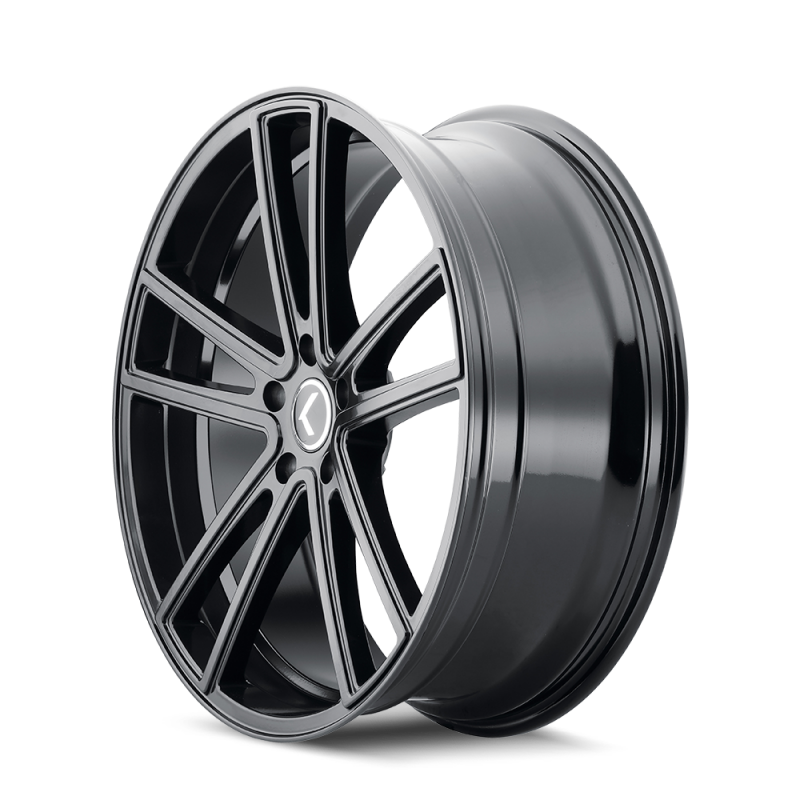 Kraze KR190 Lusso 22x8.5 / 5x114.3 BP / 38mm Offset / 72.62mm Hub Gloss Black Wheel-Wheels - Cast-Grocery Getter Performance