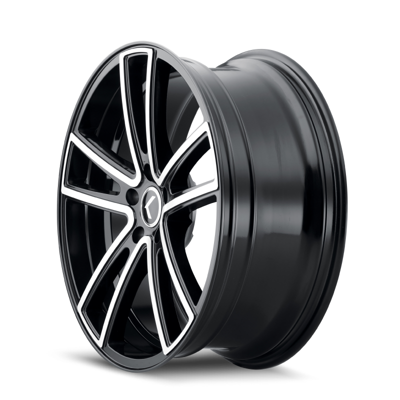 Kraze KR190 Lusso 22x8.5 / 5x120 BP / 38mm Offset / 74.1mm Hub Gloss Black Machined Wheel-Wheels - Cast-Grocery Getter Performance