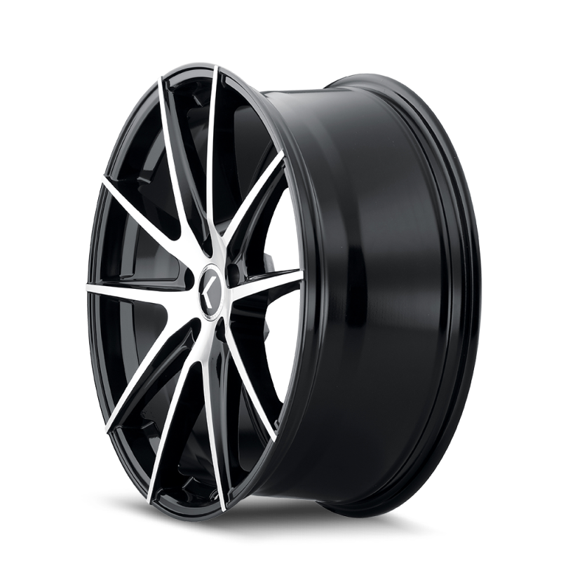 Kraze KR193 Turismo 18x8 / 5x120 BP / 40mm Offset / 74.1mm Hub Gloss Black Machined Wheel-Wheels - Cast-Grocery Getter Performance