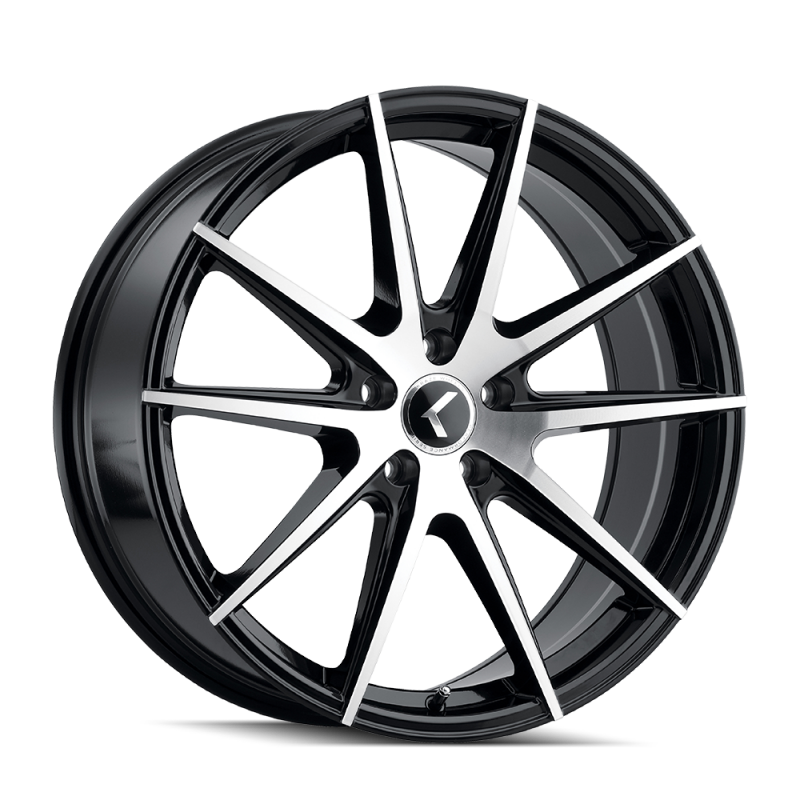 Kraze KR193 Turismo 18x8 / 5x120 BP / 40mm Offset / 74.1mm Hub Gloss Black Machined Wheel-Wheels - Cast-Grocery Getter Performance