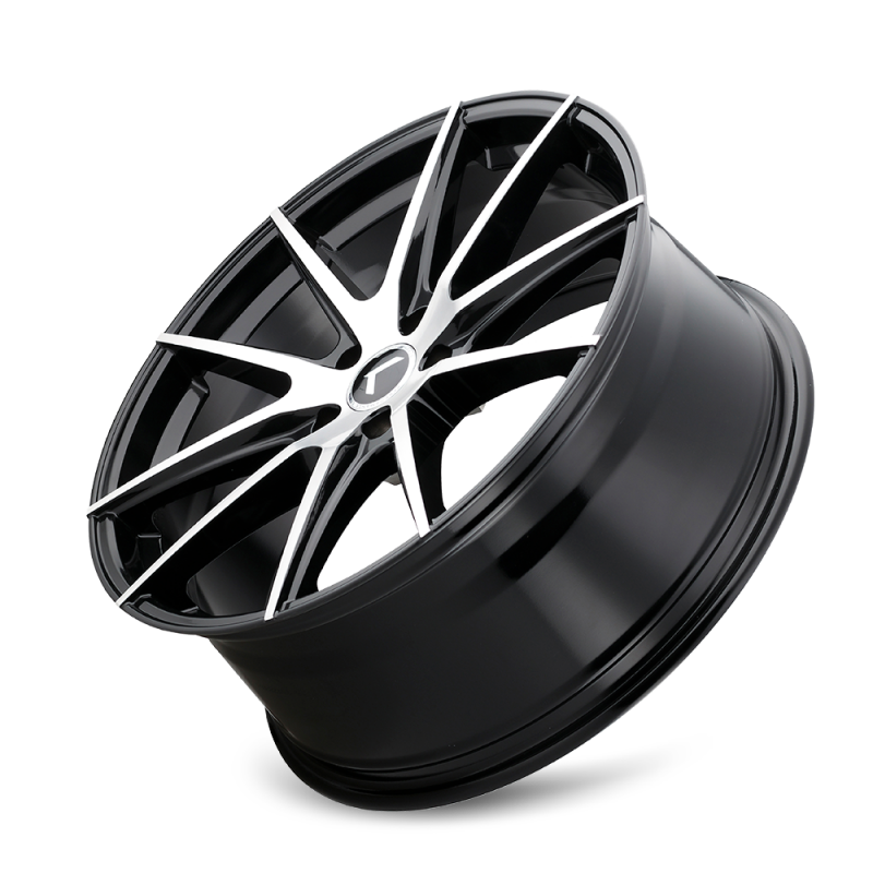 Kraze KR193 Turismo 20x8.5 / 5x115 BP / 38mm Offset / 72.62mm Hub Gloss Black Machined Wheel-Wheels - Cast-Grocery Getter Performance
