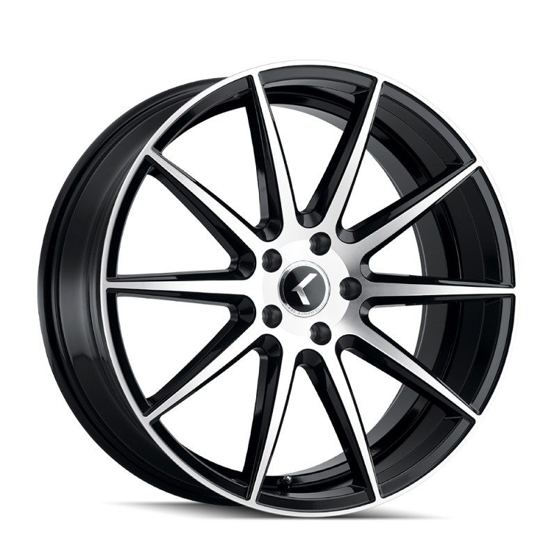 Kraze KR194 Cosmos 18x8 / 5x114.3 BP / 40mm Offset / 72.62mm Hub Gloss Black Machined Wheel-Wheels - Cast-Grocery Getter Performance