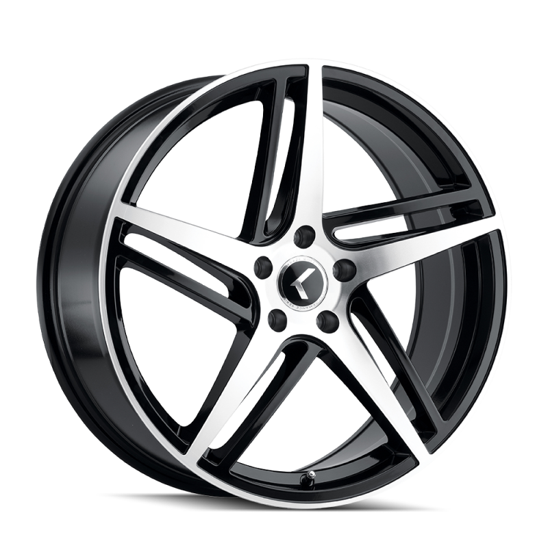 Kraze KR195 Milano 20x8.5 / 5x114.3 BP / 38mm Offset / 72.62mm Hub Gloss Black Machined Wheel-Wheels - Cast-Grocery Getter Performance