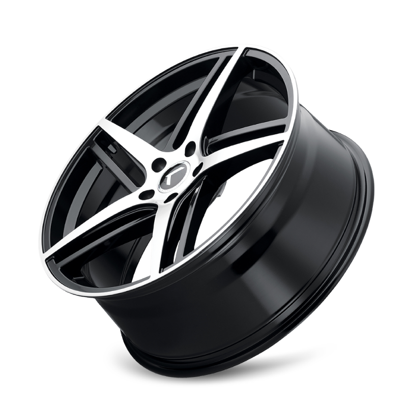 Kraze KR195 Milano 20x8.5 / 5x114.3 BP / 38mm Offset / 72.62mm Hub Gloss Black Machined Wheel-Wheels - Cast-Grocery Getter Performance