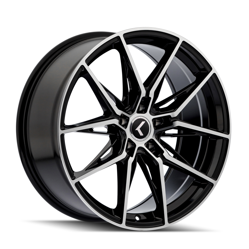 Kraze KR196 Evolve 20x9 / 5x112 BP / 35mm Offset / 66.56mm Hub Gloss Black Machined Wheel-Wheels - Cast-Grocery Getter Performance