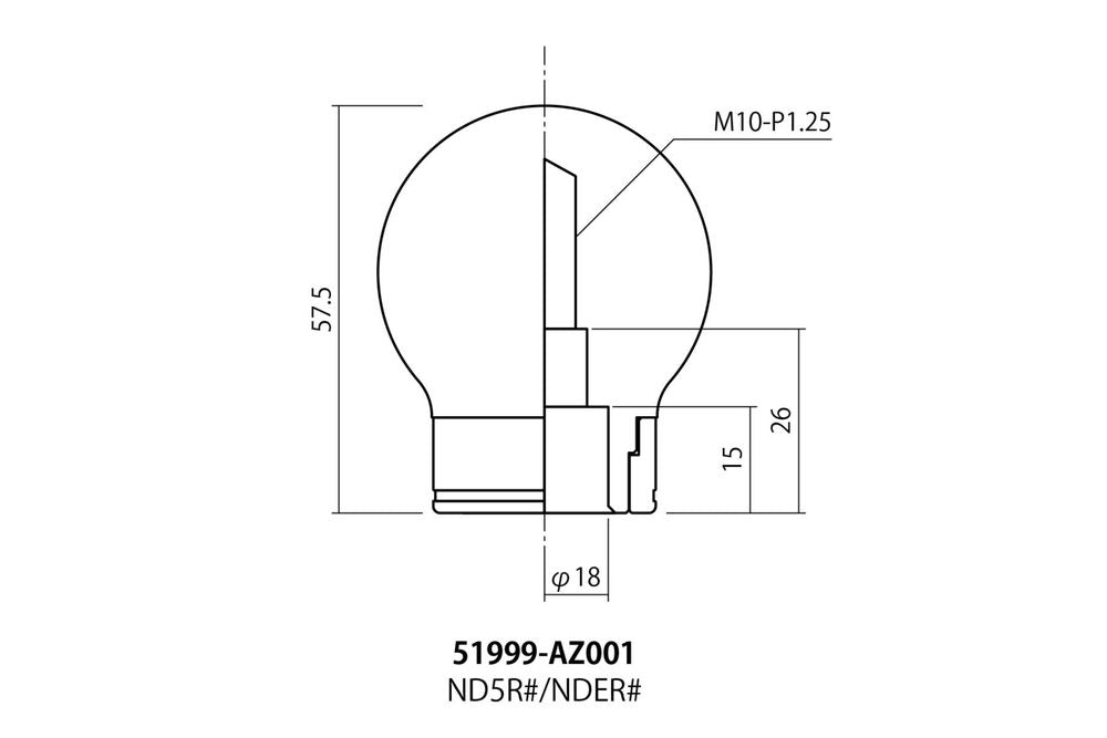 CARBON SHIFT KNOB ND5R#/NDER#