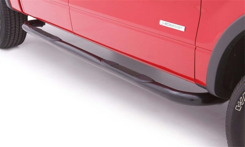 Lund 09-17 Dodge Ram 1500 Quad Cab 3in. Round Bent Steel Nerf Bars - Black-Nerf Bars-Grocery Getter Performance