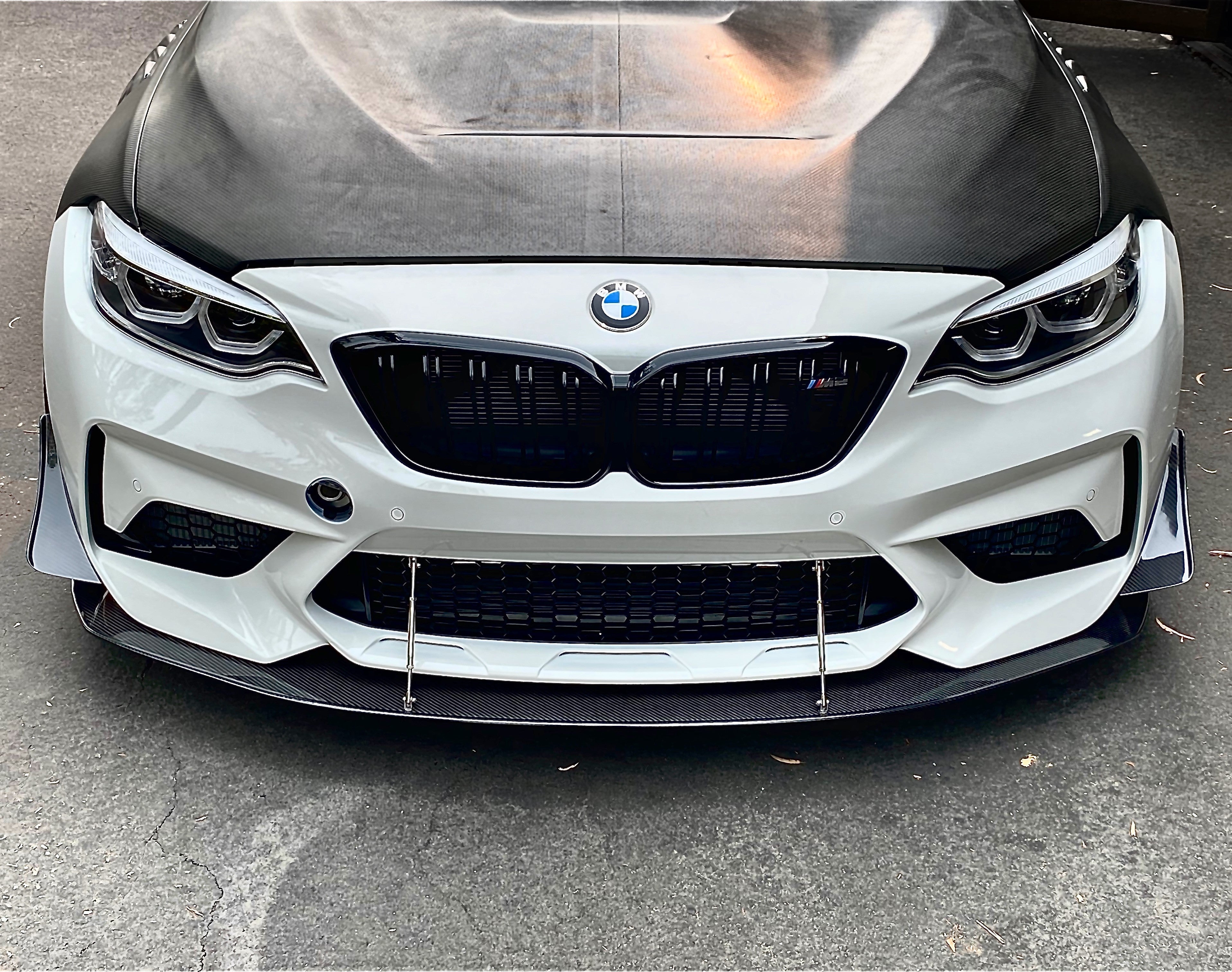 BMW F87 M2 CS Bumper Carbon Fiber Front Wind Splitter 2020-2021-Front Wind Splitter-Grocery Getter Performance