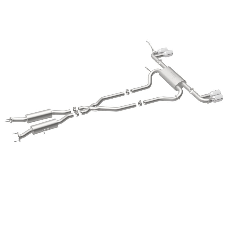 MagnaFlow Cat Back, SS, 2.5in, Quad Split Polish 4in tip 14-15 Jeep Grand Cherokee 3.6L/5.7L V6/V8-Catback-Grocery Getter Performance