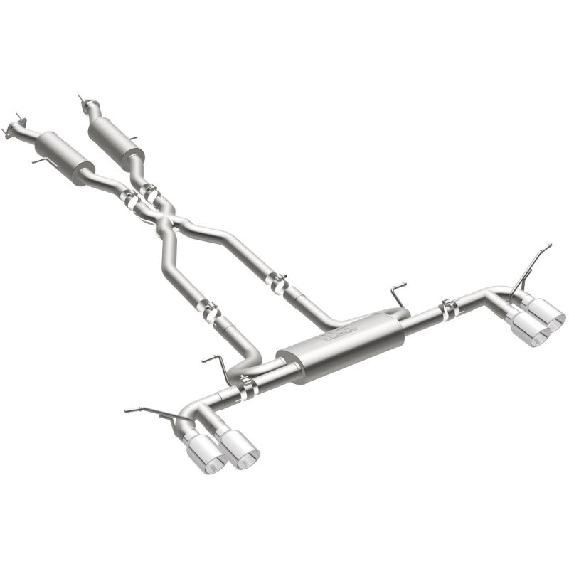 MagnaFlow Cat Back, SS, 2.5in, Quad Split Polish 4in tip 14-15 Jeep Grand Cherokee 3.6L/5.7L V6/V8-Catback-Grocery Getter Performance