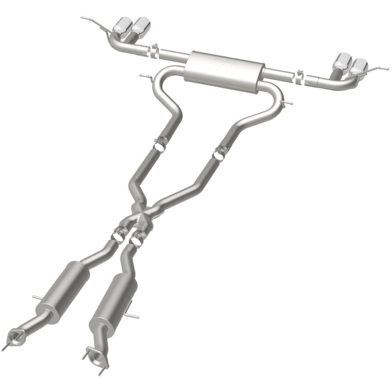 MagnaFlow Cat Back, SS, 2.5in, Quad Split Polish 4in tip 14-15 Jeep Grand Cherokee 3.6L/5.7L V6/V8-Catback-Grocery Getter Performance