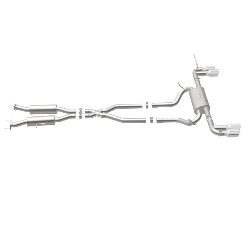 MagnaFlow Cat Back, SS, 2.5in, Quad Split Polish 4in tip 14-15 Jeep Grand Cherokee 3.6L/5.7L V6/V8-Catback-Grocery Getter Performance