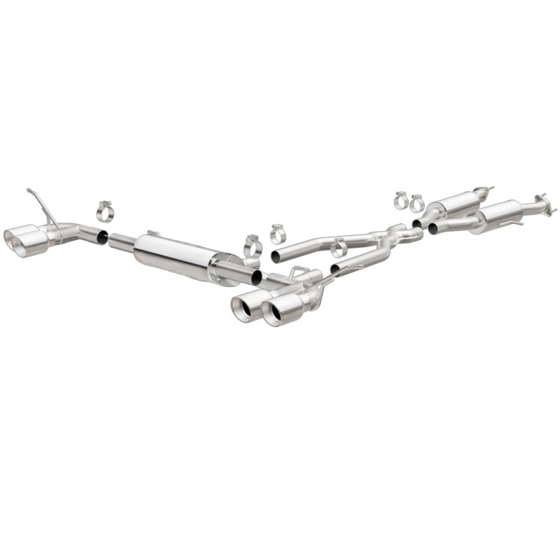 MagnaFlow Cat Back, SS, 2.5in, Quad Split Polish 4in tip 14-15 Jeep Grand Cherokee 3.6L/5.7L V6/V8-Catback-Grocery Getter Performance