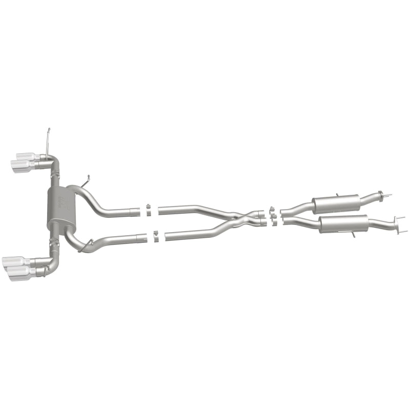 MagnaFlow Cat Back, SS, 2.5in, Quad Split Polish 4in tip 14-15 Jeep Grand Cherokee 3.6L/5.7L V6/V8-Catback-Grocery Getter Performance