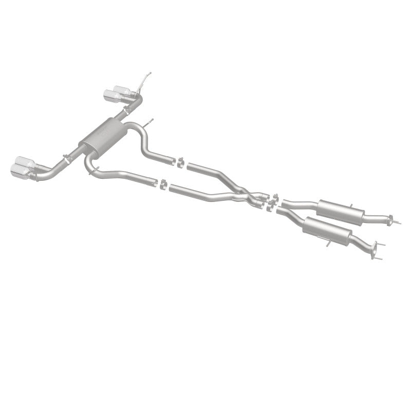 MagnaFlow Cat Back, SS, 2.5in, Quad Split Polish 4in tip 14-15 Jeep Grand Cherokee 3.6L/5.7L V6/V8-Catback-Grocery Getter Performance