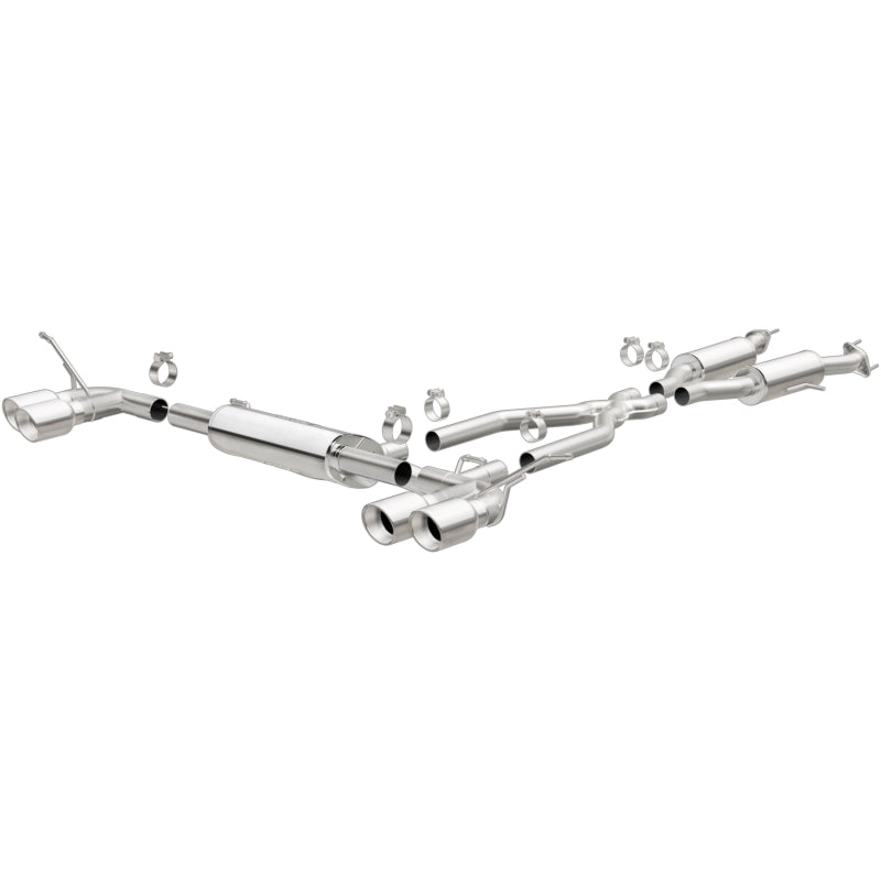 MagnaFlow Cat Back, SS, 2.5in, Quad Split Polish 4in tip 14-15 Jeep Grand Cherokee 3.6L/5.7L V6/V8-Catback-Grocery Getter Performance