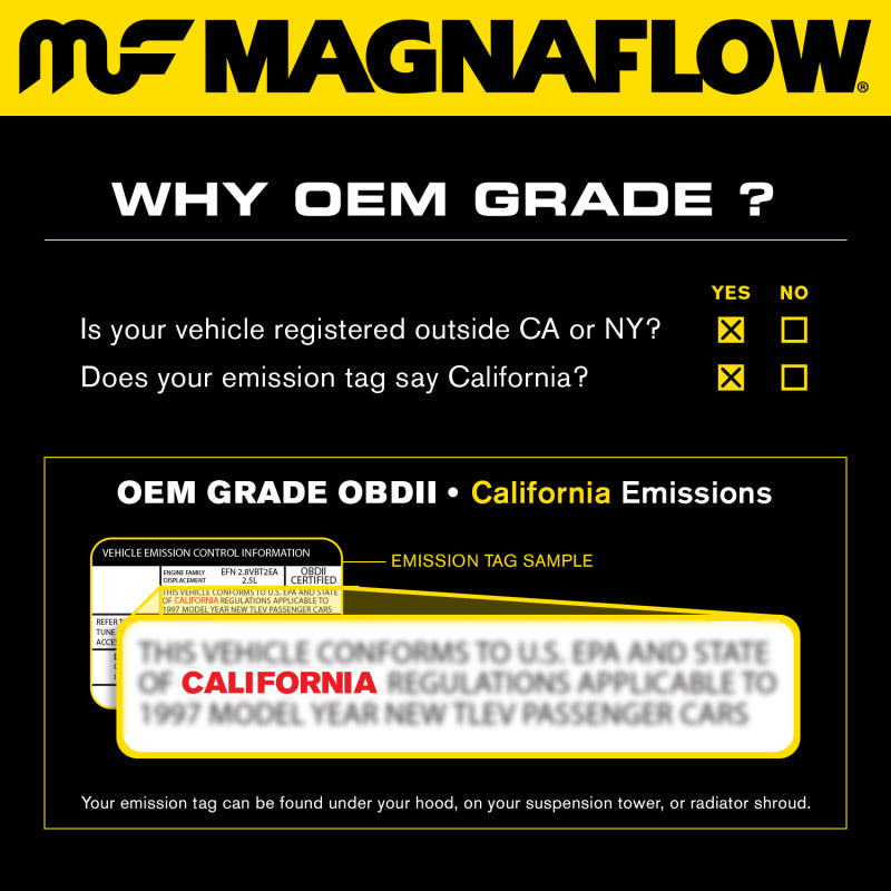 MagnaFlow Direct Fit Catalytic Converter 15-19 Ram 1500 3.6L OEM Grade Fed/EPA Compliant Manifold-Catalytic Converter Direct Fit-Grocery Getter Performance