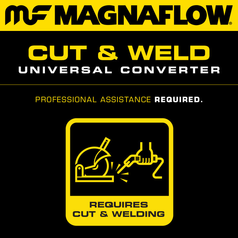 MagnaFlow Universal Catalytic Converter 2.25inch GM 3.8L-Catalytic Converter Universal-Grocery Getter Performance