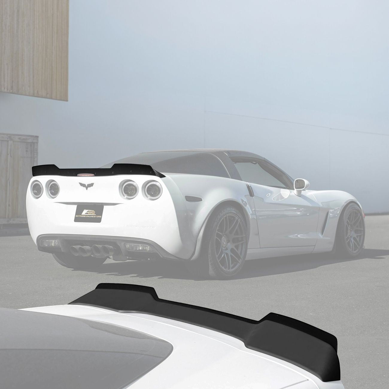 Corvette C6 ZR1 Extended Rear Trunk Lid Wing Spoiler