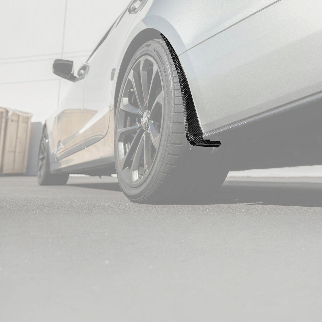 2016-2019 Cadillac ATS-V Dry Carbon Fiber Rear Mud Flaps Splash Guards