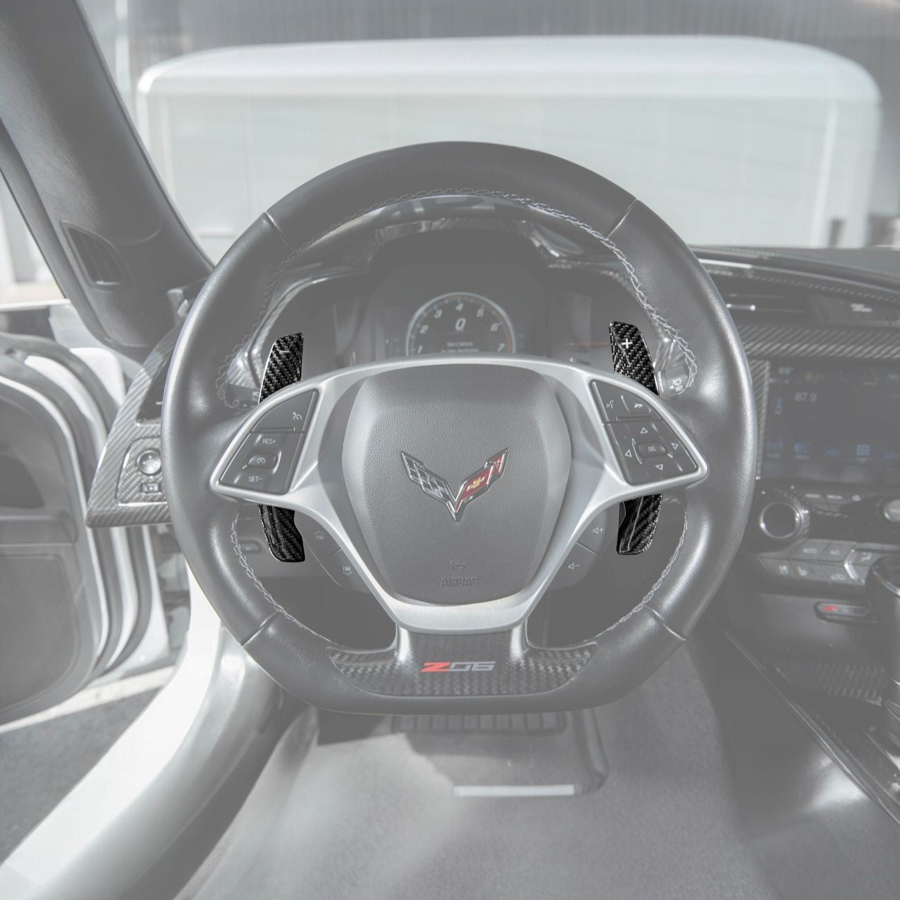 Corvette C7 Carbon Fiber Factory Extended Style Paddle Shifter Extensions