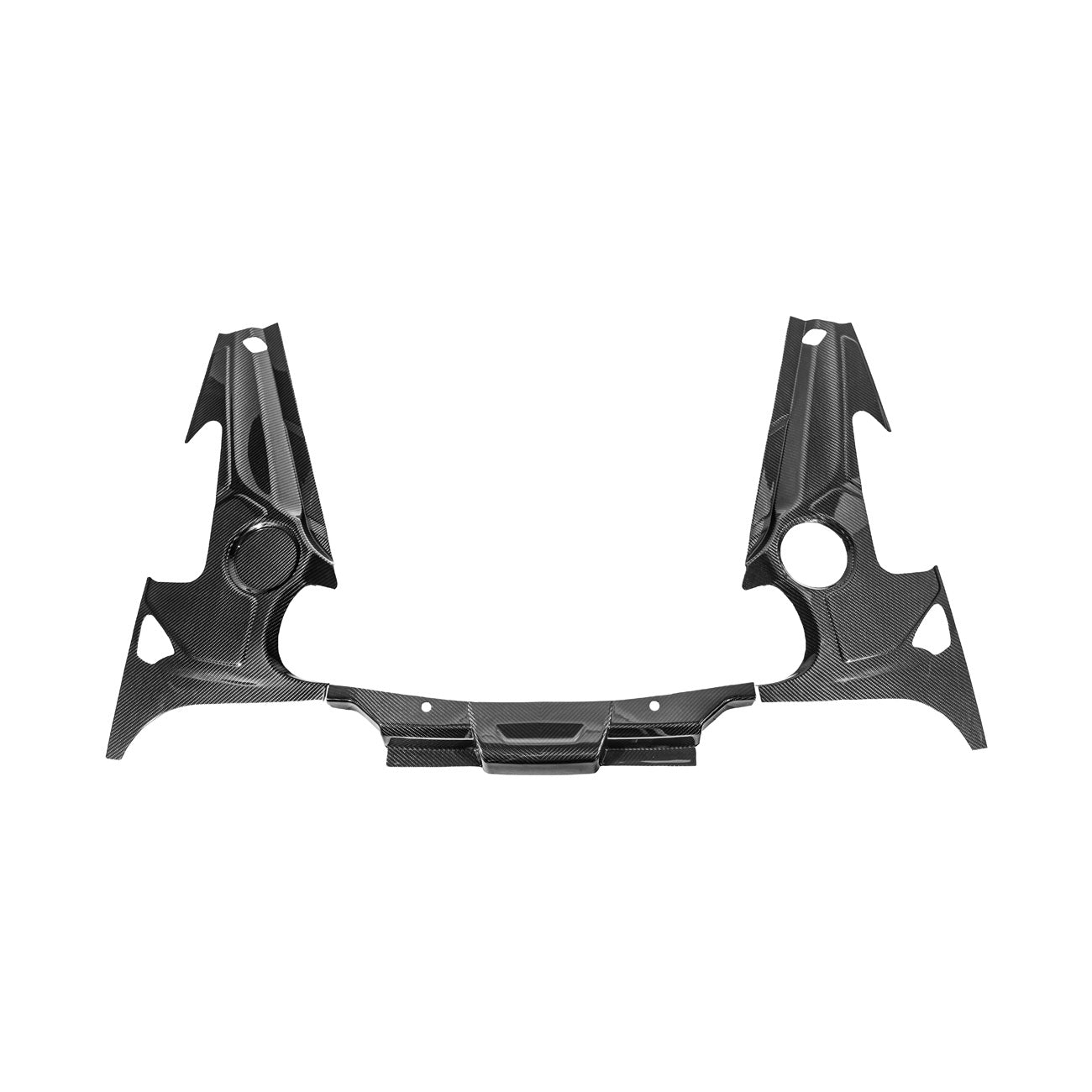 Corvette C8 Carbon Fiber 3-Piece Rear Engine Bay Cover Overlay Panel Set