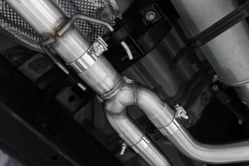 MBRP 2022 Toyota Tundra 3.5L Dual Cat-back 4in Single Side Exit Dual Wall Angle Cut Tip - T304-Catback-Grocery Getter Performance