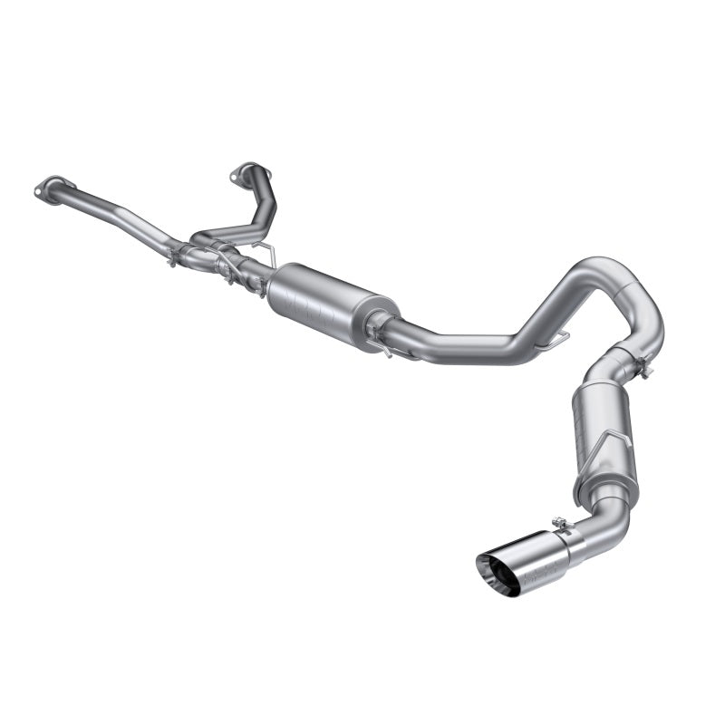 MBRP 2022 Toyota Tundra 3.5L Dual Cat-back 4in Single Side Exit Dual Wall Angle Cut Tip - T304-Catback-Grocery Getter Performance