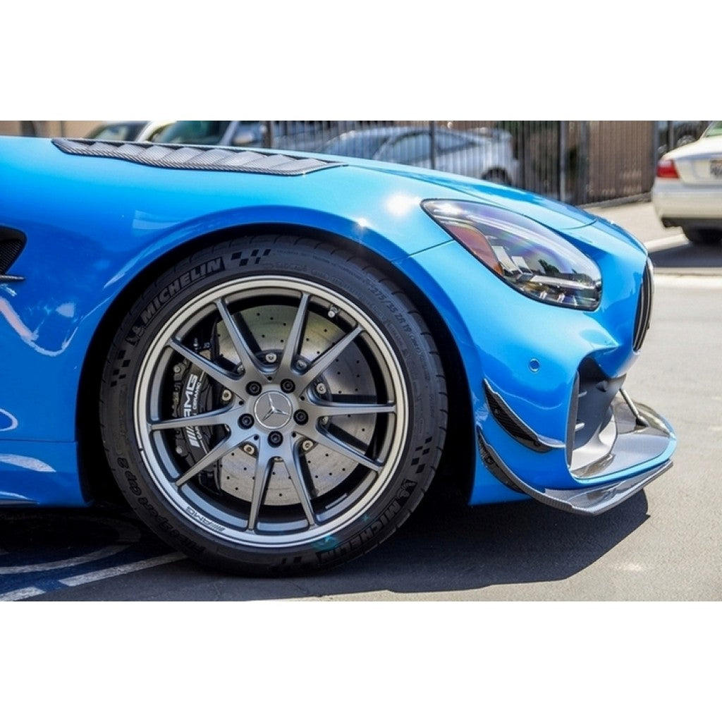 Mercedes-Benz AMG GTR Pro Carbon Fiber Front Bumper Canards 2020-Front Bumper Canards-Grocery Getter Performance