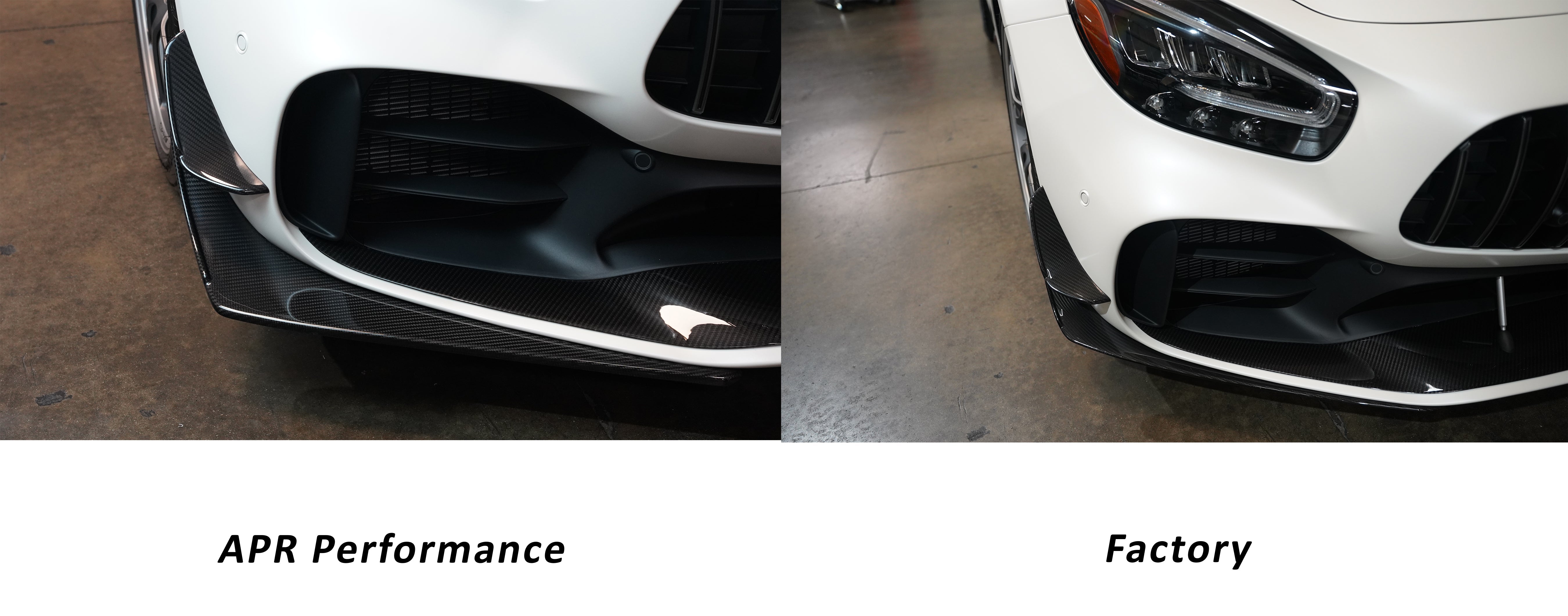 Mercedes-Benz AMG GTR Pro Carbon Fiber Front Bumper Canards 2020-Front Bumper Canards-Grocery Getter Performance