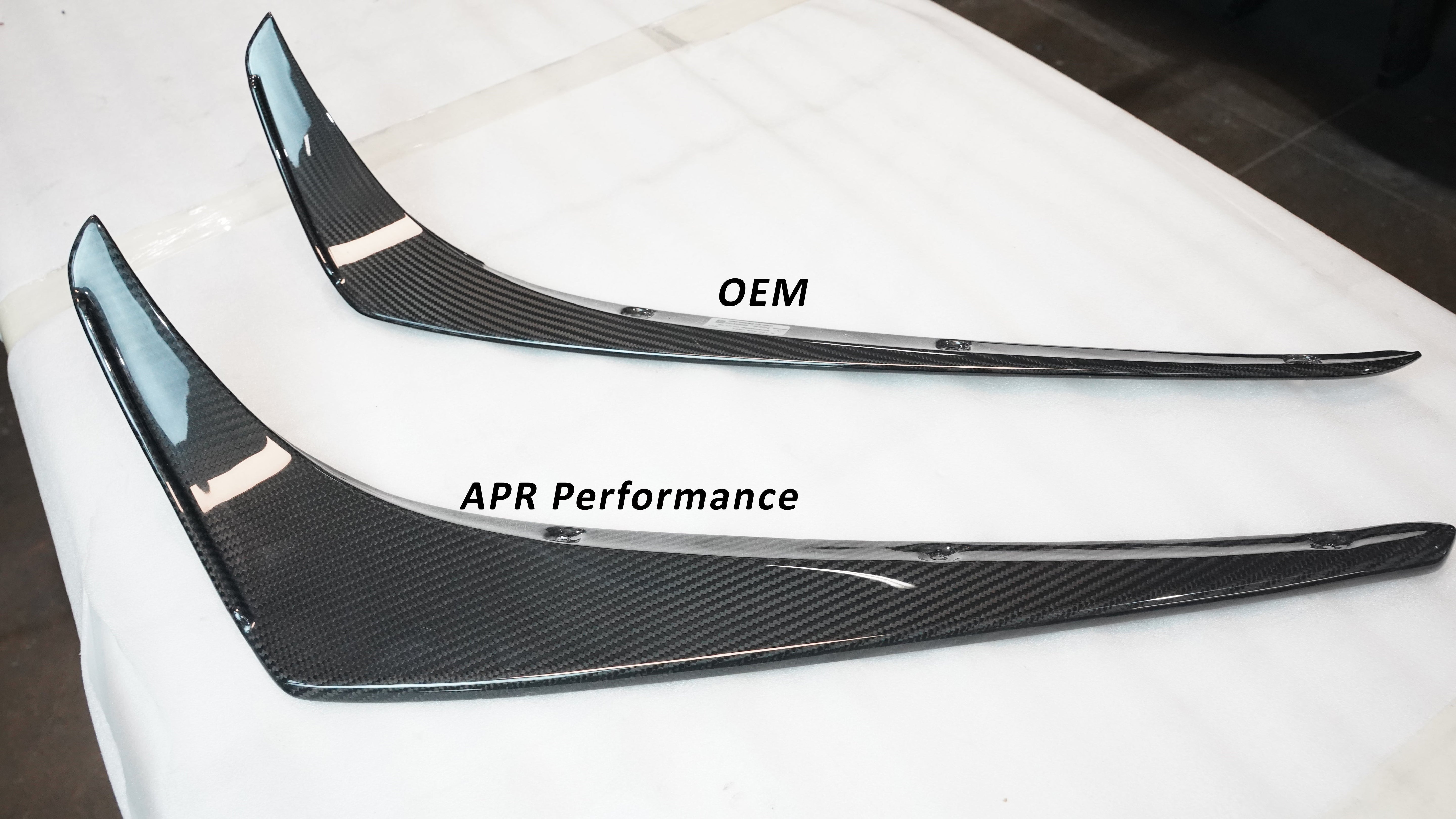 Mercedes-Benz AMG GTR Pro Carbon Fiber Front Bumper Canards 2020-Front Bumper Canards-Grocery Getter Performance