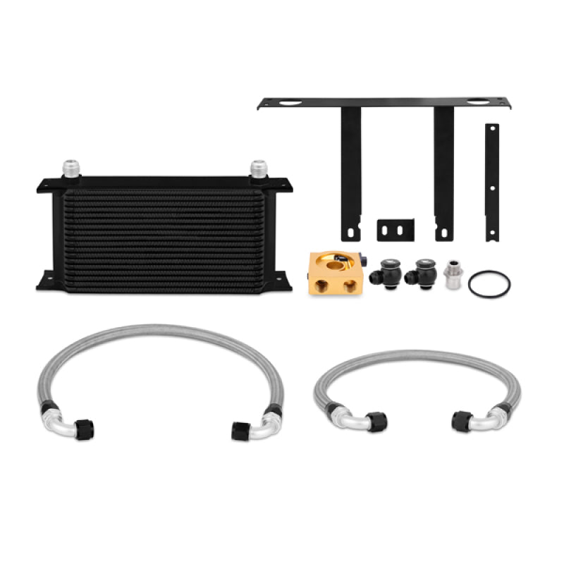 Mishimoto 10-12 Hyundai Genesis Coupe 2.0T Thermostatic Oil Cooler Kit - Black-Oil Coolers-Grocery Getter Performance