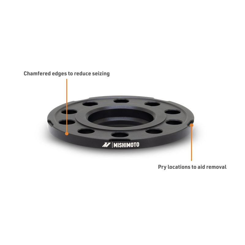 Mishimoto Wheel Spacers - 5x120 - 72.6 - 12 - M14 - Black-Wheel Spacers & Adapters-Grocery Getter Performance