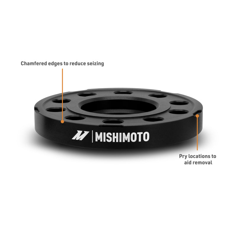Mishimoto Wheel Spacers - 5x120 - 72.6 - 15 - M14 - Black-Wheel Spacers & Adapters-Grocery Getter Performance