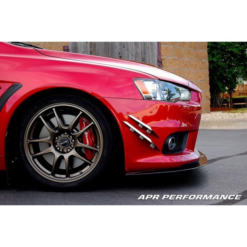 Mitsubishi Evolution X (Evo X) Stock Bumper Carbon Fiber Front Wind Splitter 2008-2016-Front Wind Splitter-Grocery Getter Performance