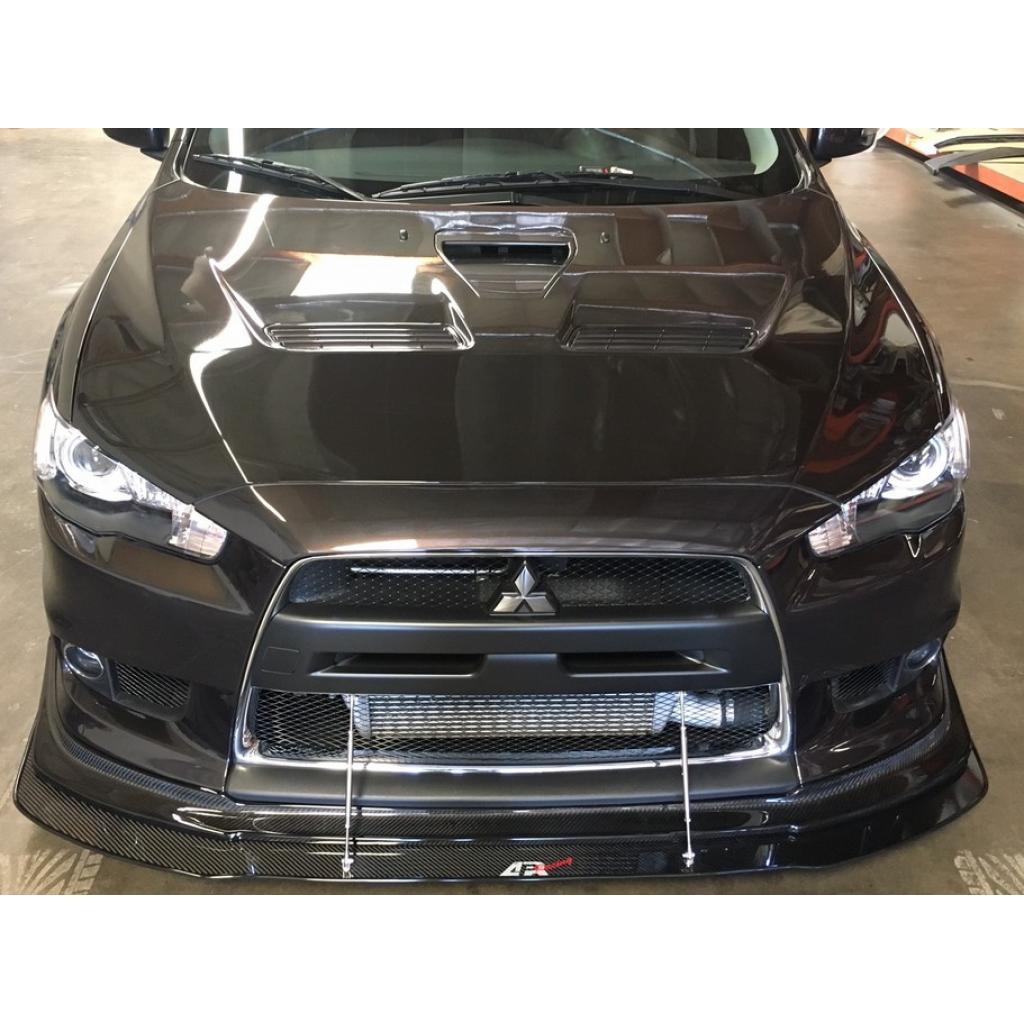 Mitsubishi Evolution X (Evo X) with APR Lip Carbon Fiber Front Wind Splitter 2008-2016-Front Wind Splitter-Grocery Getter Performance