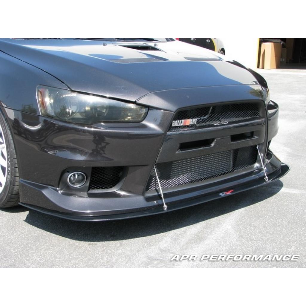Mitsubishi Evolution X (Evo X) with OEM lip Carbon Fiber Front Wind Splitter 2008-2016-Front Wind Splitter-Grocery Getter Performance