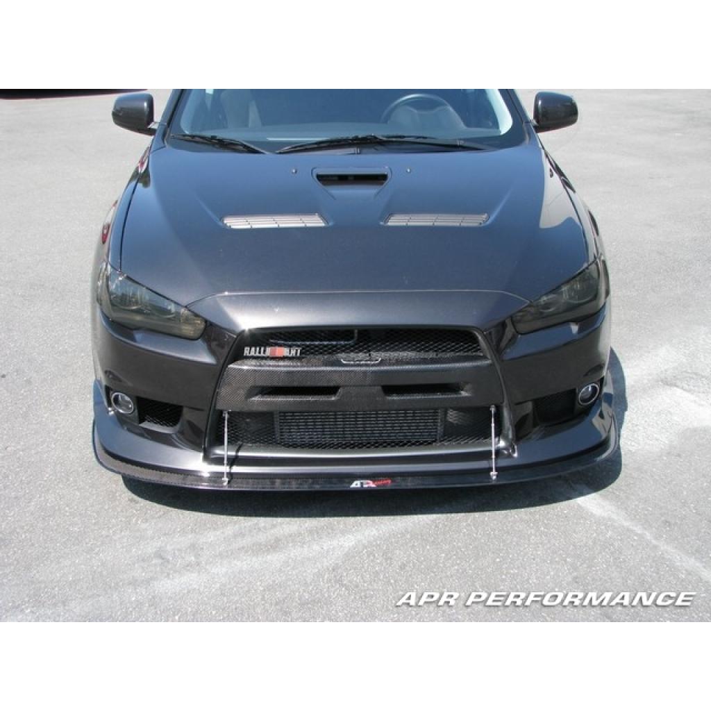 Mitsubishi Evolution X (Evo X) with OEM lip Carbon Fiber Front Wind Splitter 2008-2016-Front Wind Splitter-Grocery Getter Performance