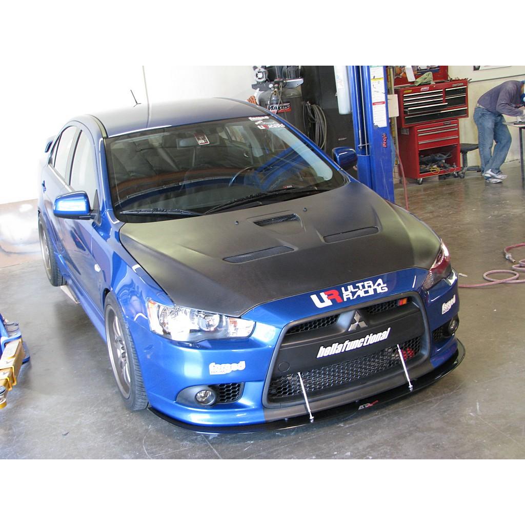 Mitsubishi Lancer Ralliart Carbon Fiber Front Wind Splitter 2009-Up-Front Wind Splitter-Grocery Getter Performance