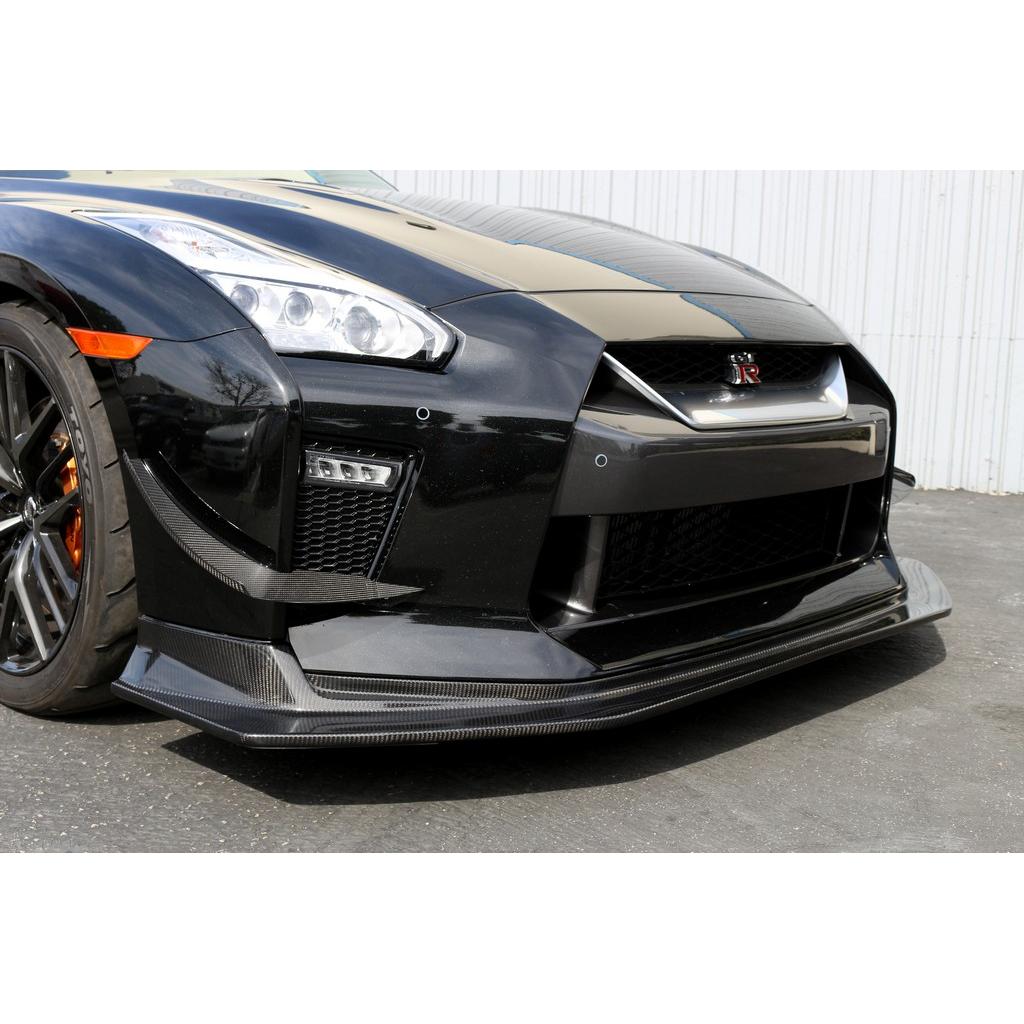 Nissan GTR R35 Carbon Fiber Front Bumper Canards 2017-2022-Front Bumper Canards-Grocery Getter Performance