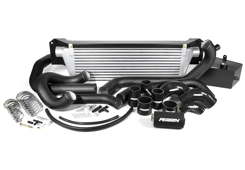 PERRIN 15-21 Subaru STI Front Mount Intercooler Boost Tubes + Hardware - Black Tubes-Intercooler Ducting-Grocery Getter Performance