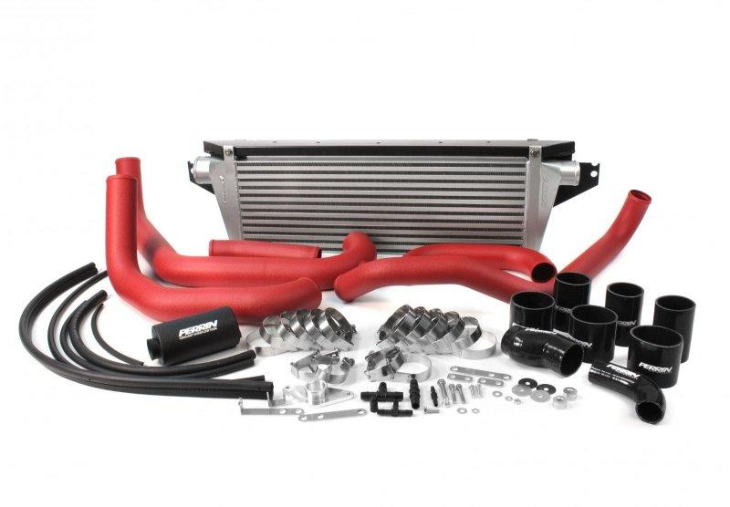 PERRIN 15-21 Subaru STI Front Mount Intercooler Boost Tubes + Hardware - Black Tubes-Intercooler Ducting-Grocery Getter Performance