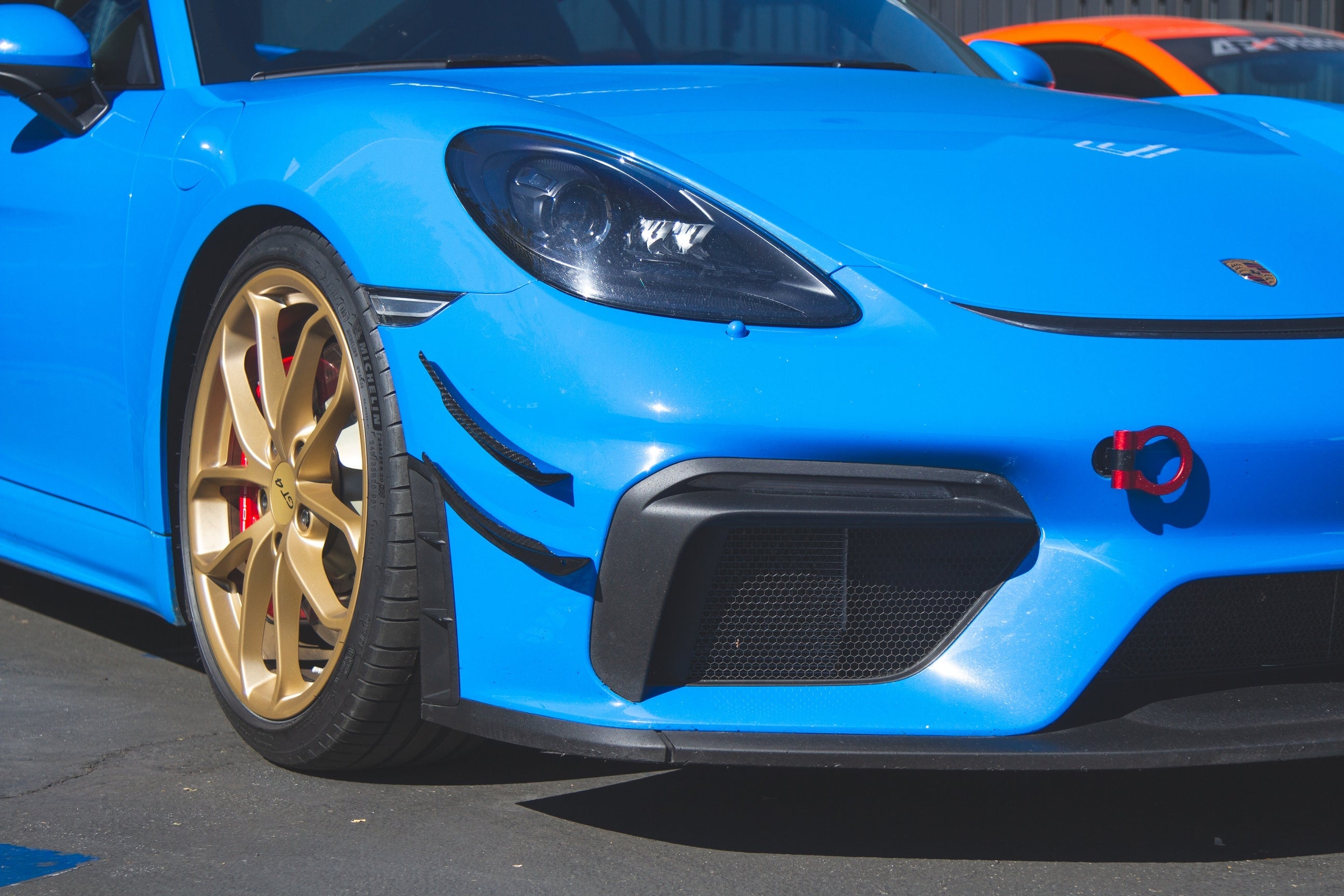 Porsche 718 Cayman GT4 Carbon Fiber Canards 2020-2023-Front Bumper Canards-Grocery Getter Performance