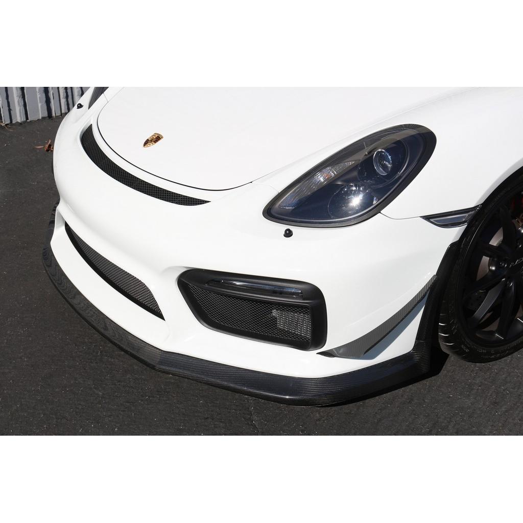 Porsche 981 Cayman GT4 Carbon Fiber Front Bumper Canards 2015-2016-Grocery Getter Performance