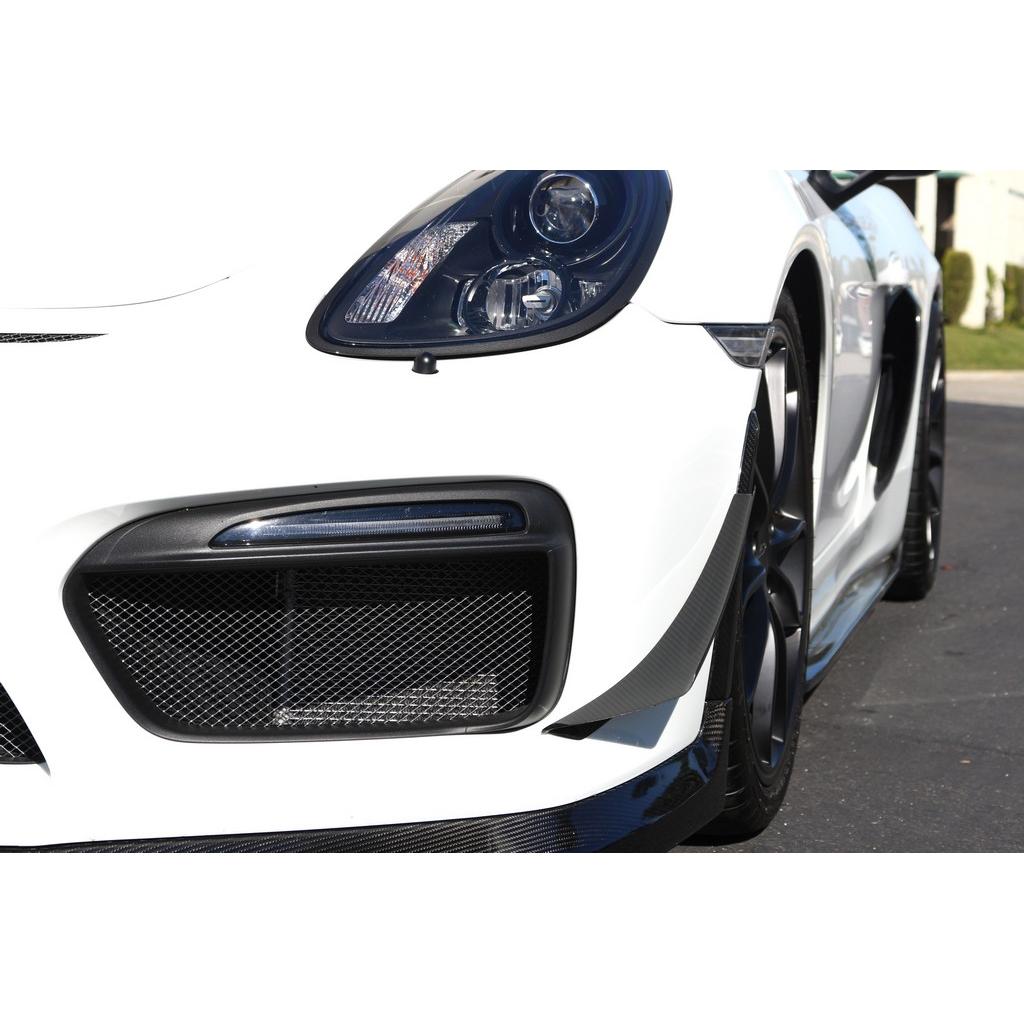 Porsche 981 Cayman GT4 Carbon Fiber Front Bumper Canards 2015-2016-Grocery Getter Performance