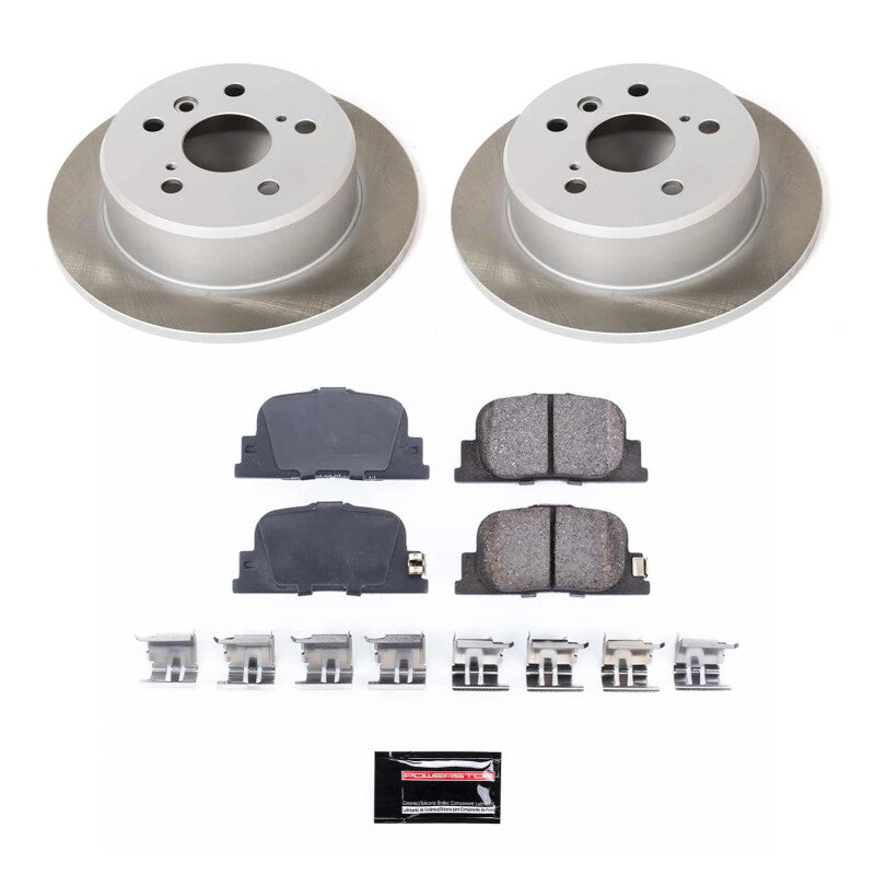 Power Stop 00-01 Toyota Camry Rear Semi-Coated Rotor Kit-Brake Kits - Performance Blank-Grocery Getter Performance