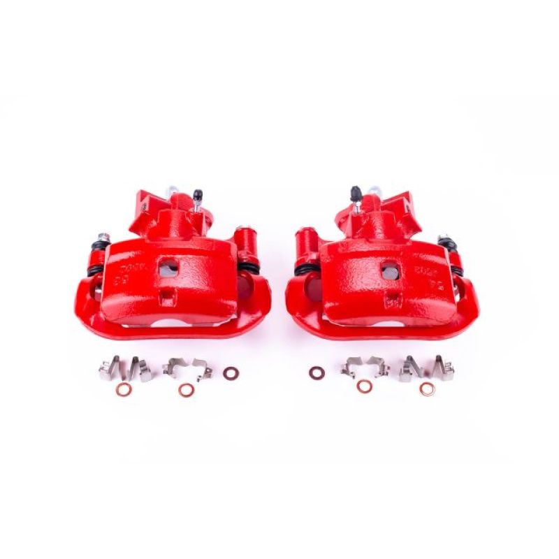 Power Stop 00-02 Toyota MR2 Spyder Rear Red Calipers w/Brackets - Pair-Brake Calipers - Perf-Grocery Getter Performance